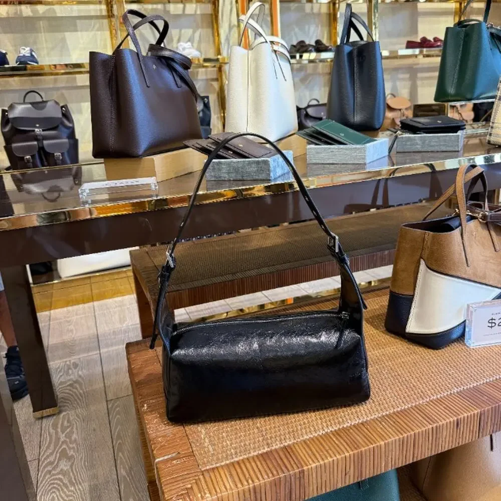 Tory Burch Rory Glazed Shoulder Bag 182691 $450 Black